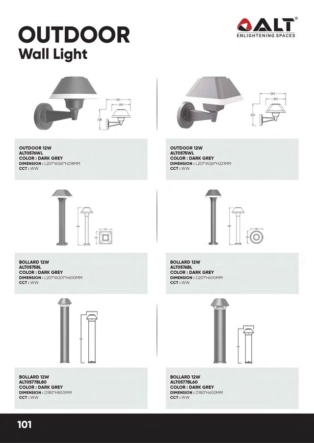 ALT Outdoor Bollard - catalogue photo
