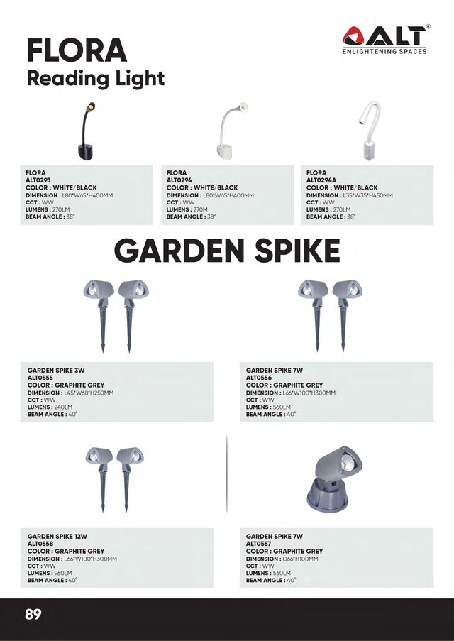 ALT Flora Reading Light - catalogue photo